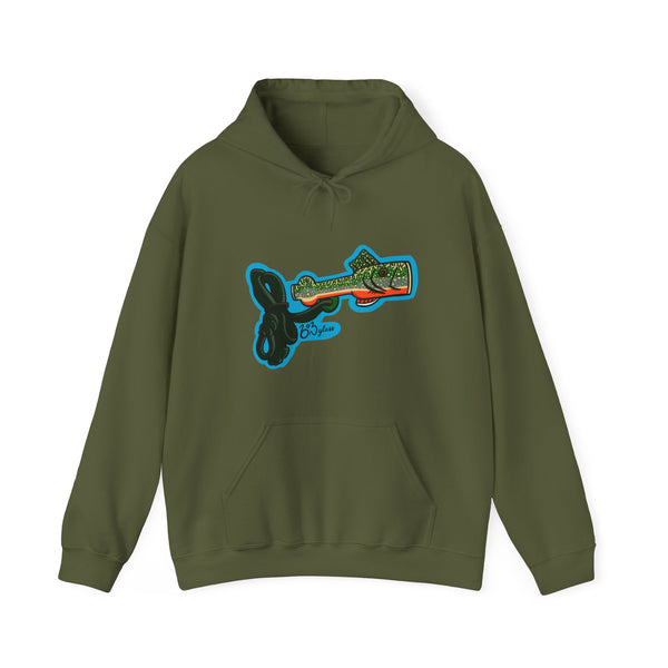 Brook Trout Fish Whistle/603 Glass Hoodie