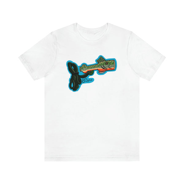 Brook Trout Whistle Front - Unisex Jersey Short Sleeve Tee