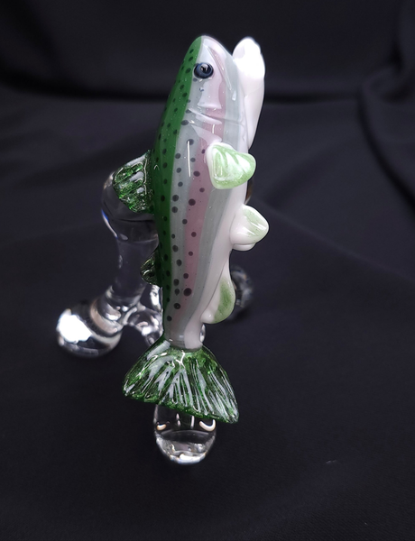 Rainbow Trout Splash Sculpture