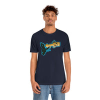 Brown Trout Fish Whistle Short Sleeve Tee